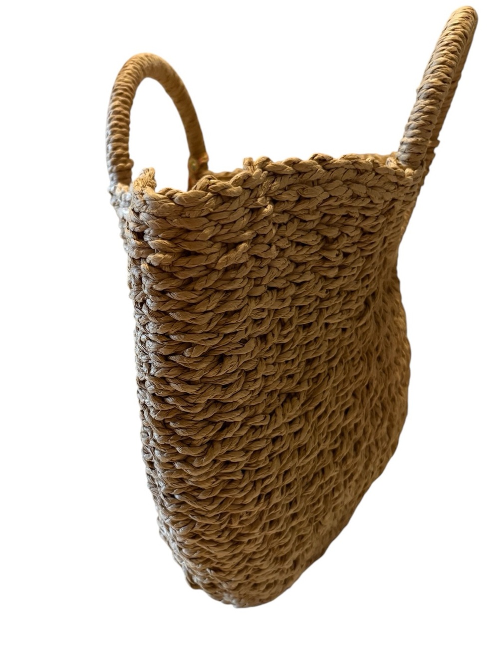 Woven Straw Tote Bag with Colorful Tassel - Natural - Picture 7 of 10